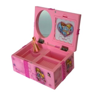 Caixinha de Música Porta Joia com Bailarina Rosa