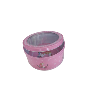 Lata Caixa Decorativa  Redonda Porta Objetos Unicórnio