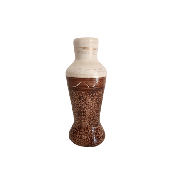 Mini Vaso Marrom E Branco P