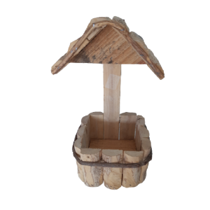 CASINHA PORTA FLOR DE MADEIRA