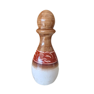 Vaso Listrado  Marrom e Vinho P