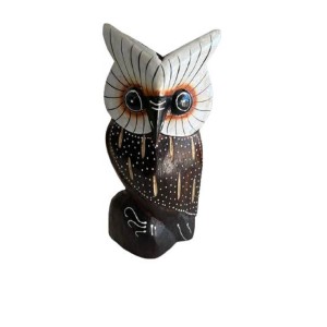 Coruja Decorativa De Madeira G
