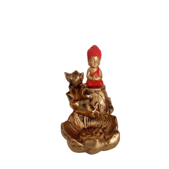Incensário Cascata Buda Vermelho