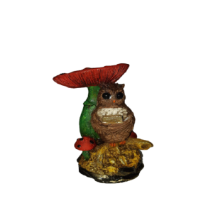 CORUJA COLORIDA DE RESINA