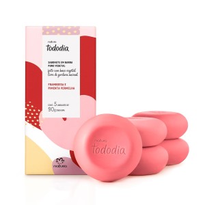 Sabonete Em Barra Natura Tododia Framboesa E Pimenta Vermelha