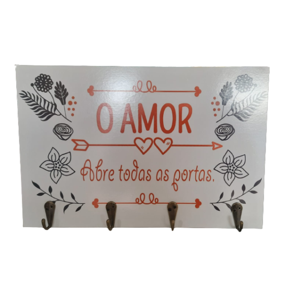PORTA CHAVE COM FRASE