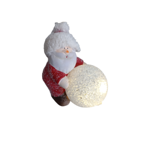 Enfeite Papai Noel Com Bola De Led