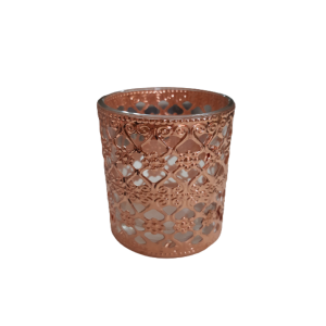 CASTIÇAL DE VIDRO BRONZE