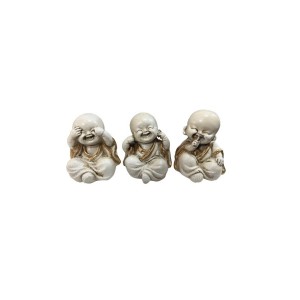 Trio de monges cego surdo e mudo branco pequeno
