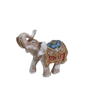 Elefante Colorido Laranja e Azul P