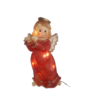 Enfeite Luminária Anjo Tocando Flauta
