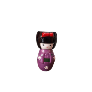 Vaso De Cerâmica Boneca Japonesa Cachepot Decorativo