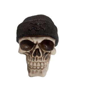 CRÂNIO DE CAVEIRA COM TOUCA