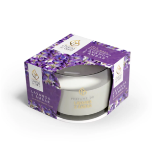 Vela Perfumada Chama De Ouro- Lavanda E Âmbar 70g