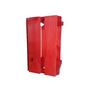 CACHEPOT DE MADEIRA N2 VERMELHO